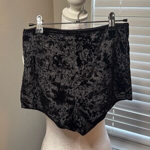 Black Velvet Shorts
